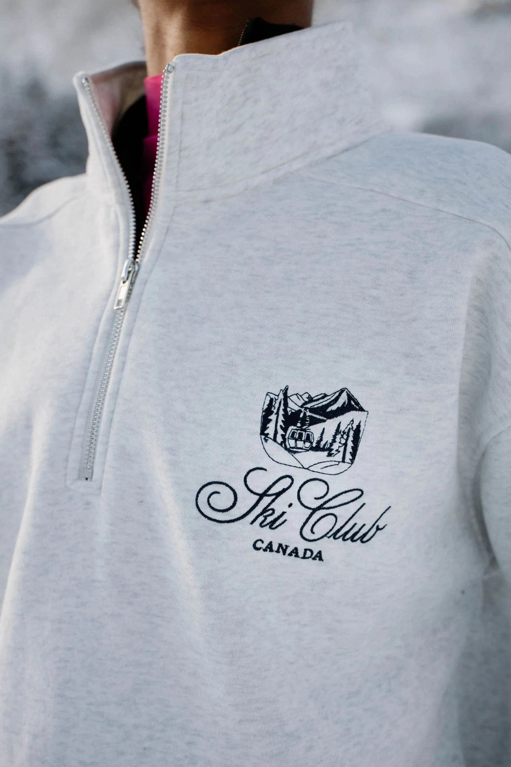 SKI CLUB ZIP SWEATER BLACK & LIBERTY 