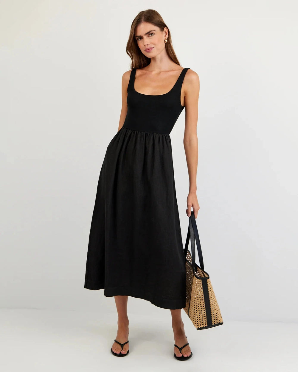 SLEEVELESS KNIT COMBO DRESS Dress BELLA DAHL 