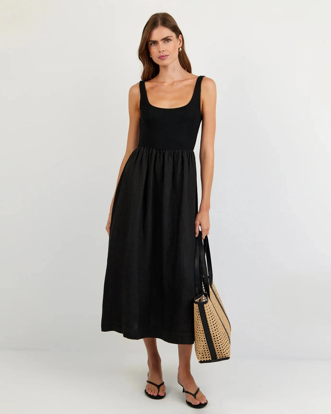 SLEEVELESS KNIT COMBO DRESS Dress BELLA DAHL 