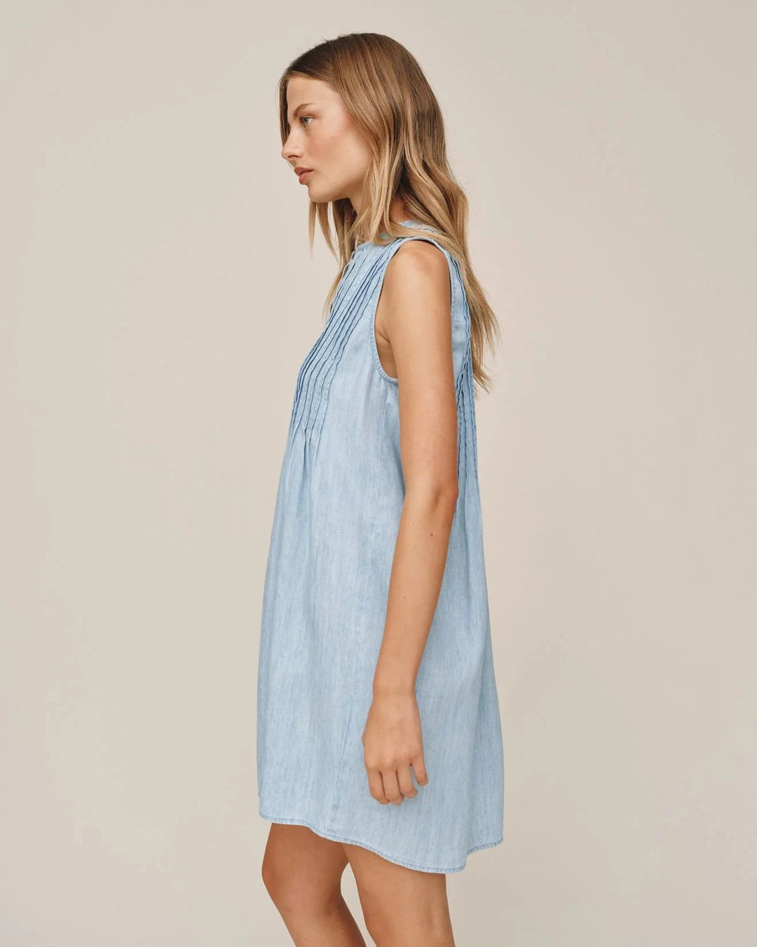 SLEEVELESS PINTUCK DRESS Dress BELLA DAHL 