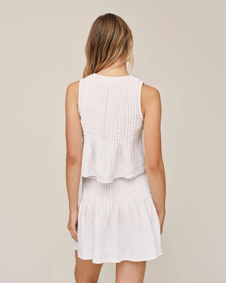 SLEEVELESS PINTUCK TOP TOP BELLA DAHL 