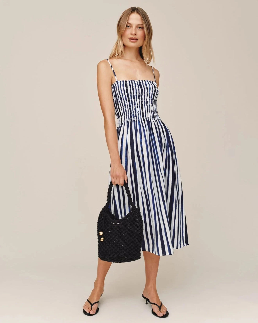 SMOCKED MIDI DRESS Dress BELLA DAHL 