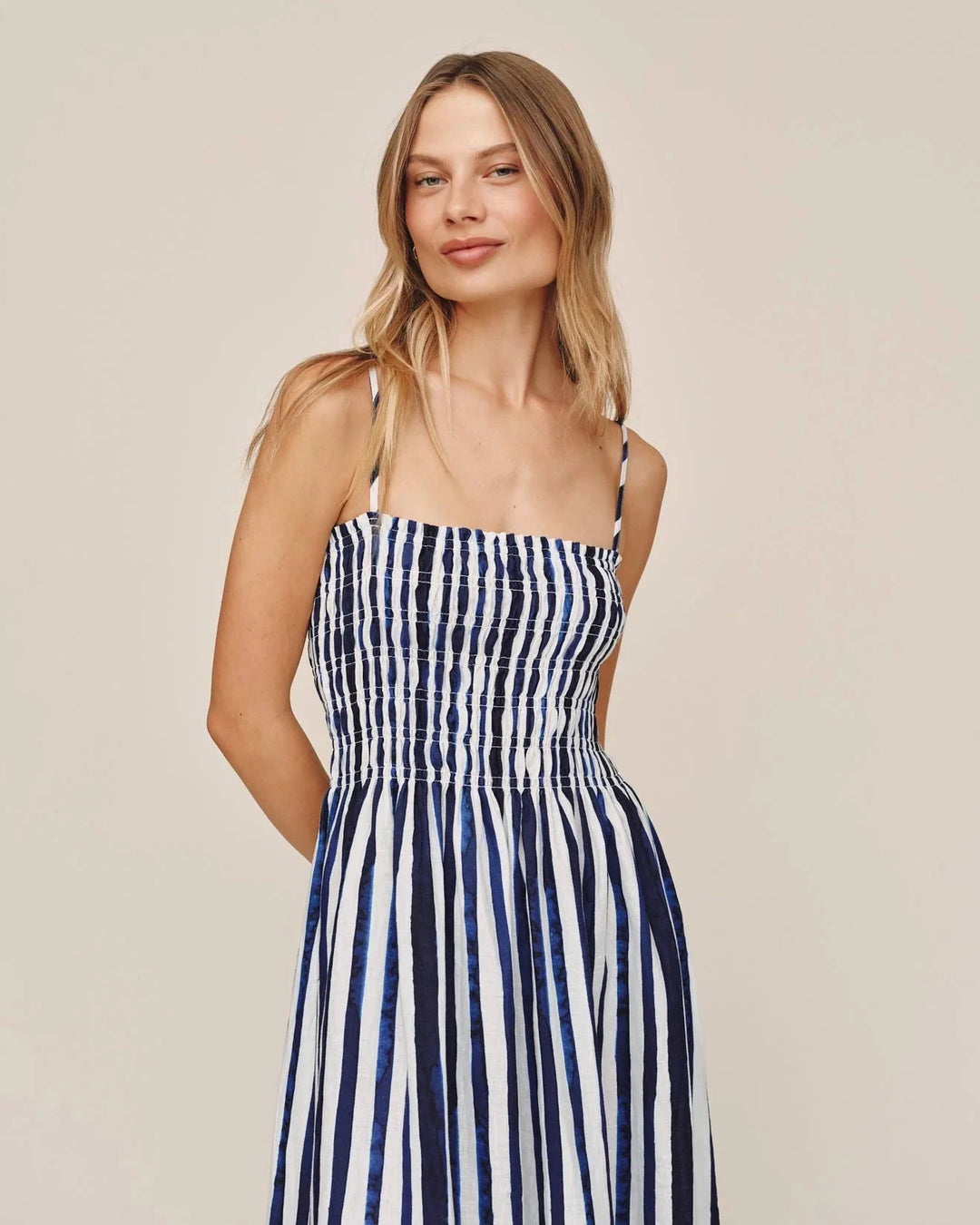 SMOCKED MIDI DRESS Dress BELLA DAHL 