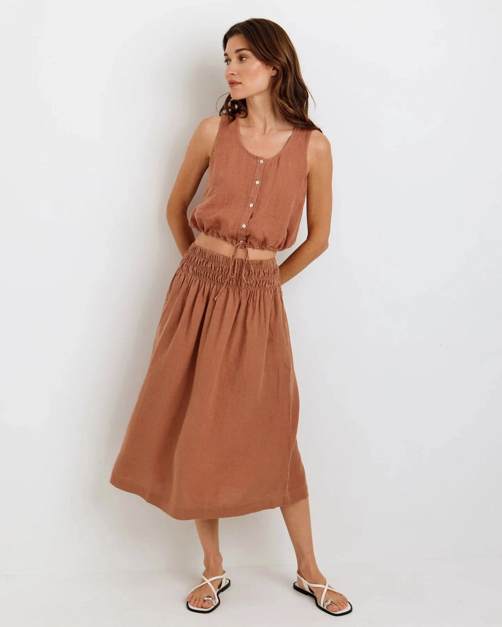 SMOCKED WAIST SKIRT skirt BELLA DAHL 