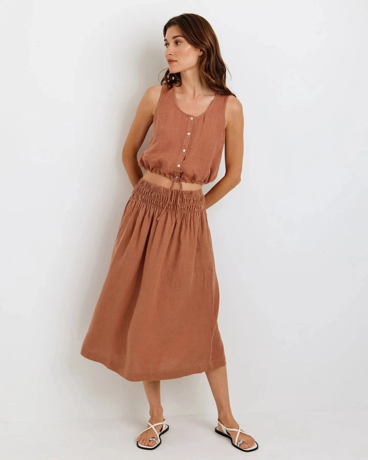 SMOCKED WAIST SKIRT skirt BELLA DAHL 
