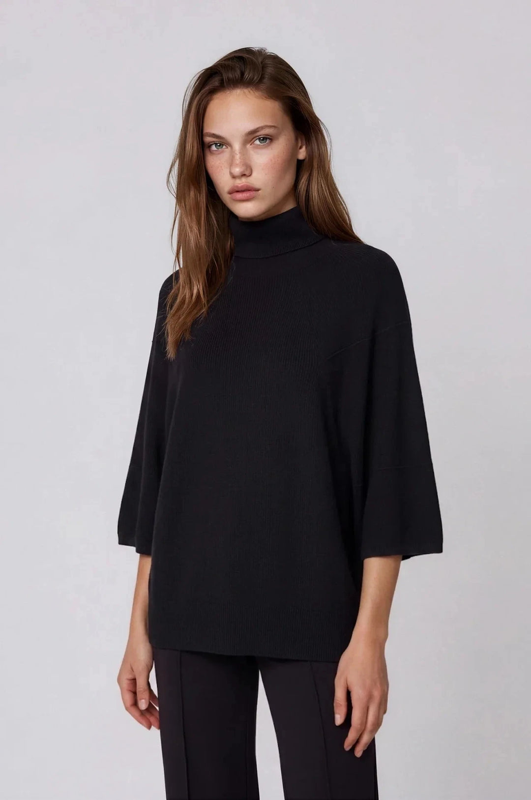 SNOWDRIFT TURTLENECK SWEATER PURE &amp; SIMPLE XS NOIR 