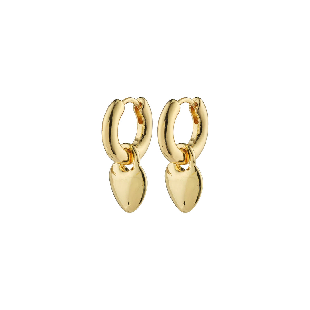 SOPHIA HEART HOOPS Jewelry PILGRIM GOLD PLATED 