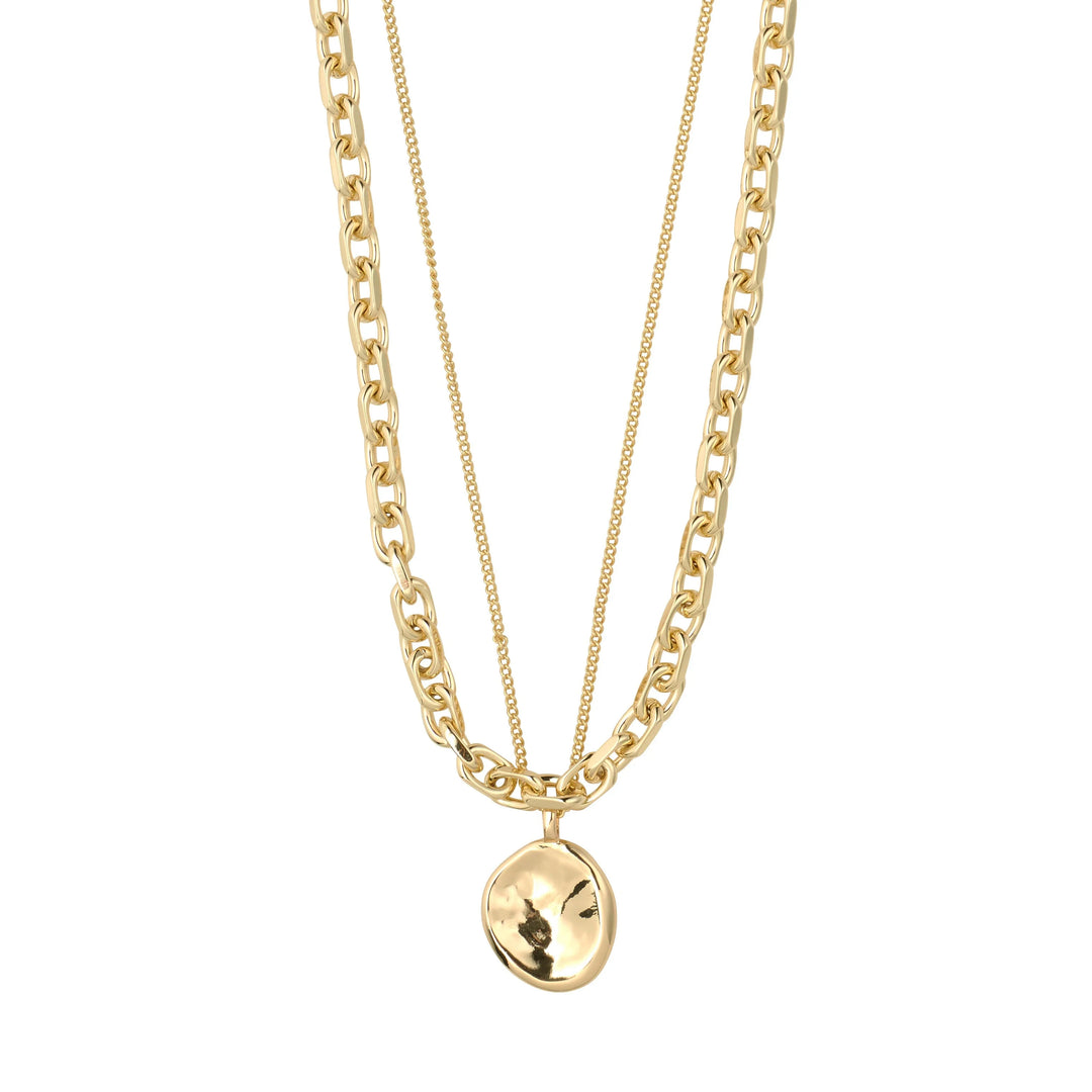 SPARKLE 2-IN-1 NECKLACE Jewelry PILGRIM GOLD PLATED 