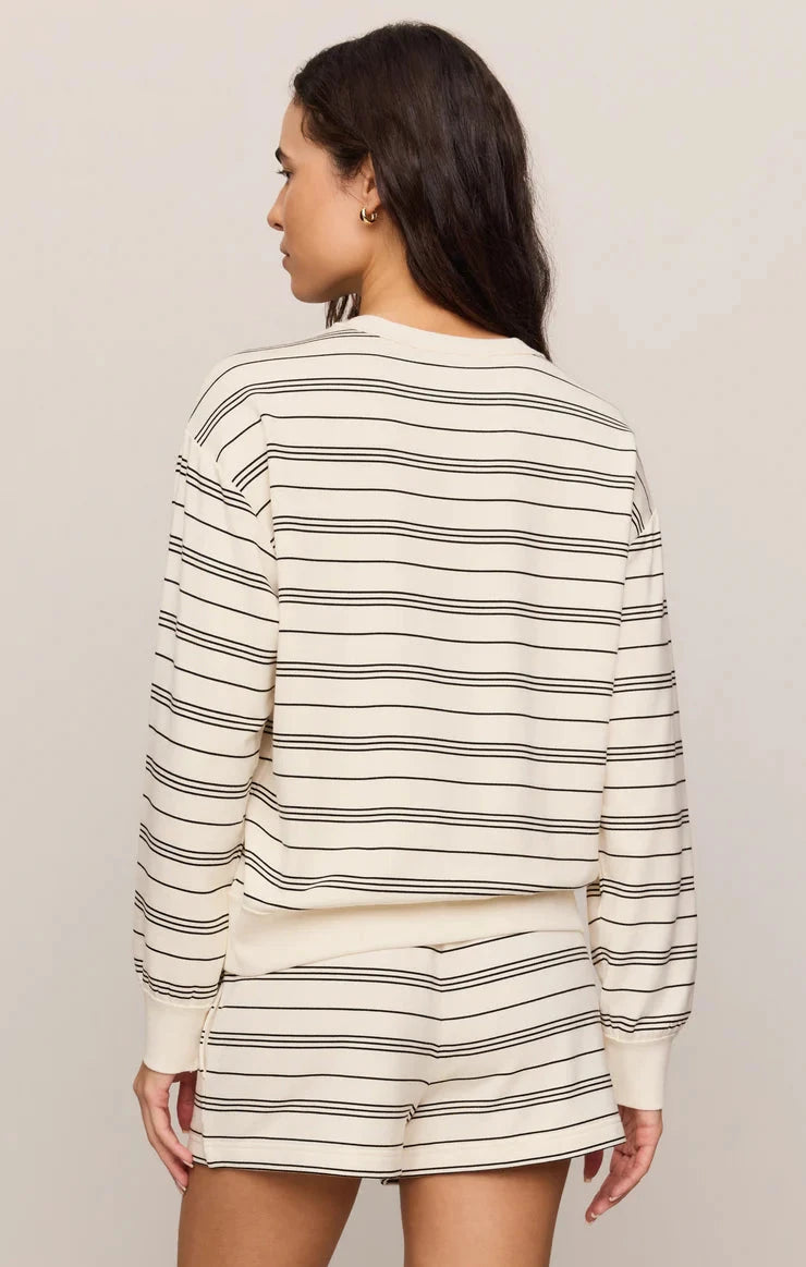 STAND OUT STRIPED FLEECE SWEATSHIRT SWEATER Z SUPPLY 