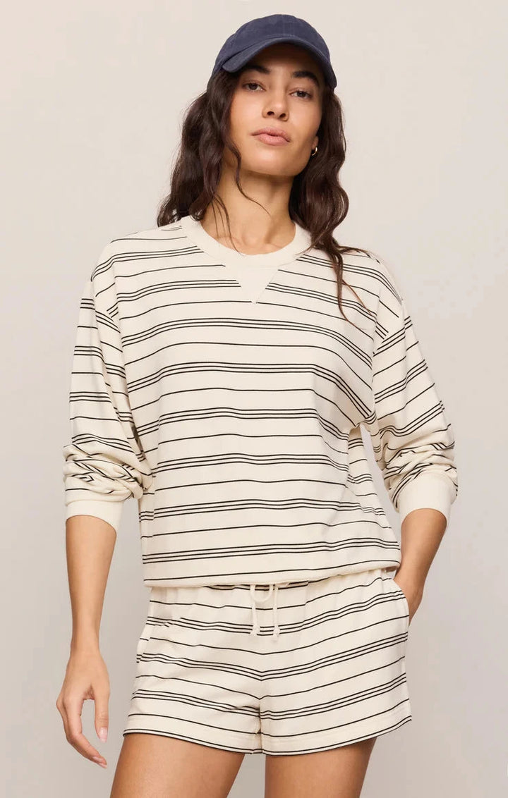 STAND OUT STRIPED FLEECE SWEATSHIRT SWEATER Z SUPPLY 