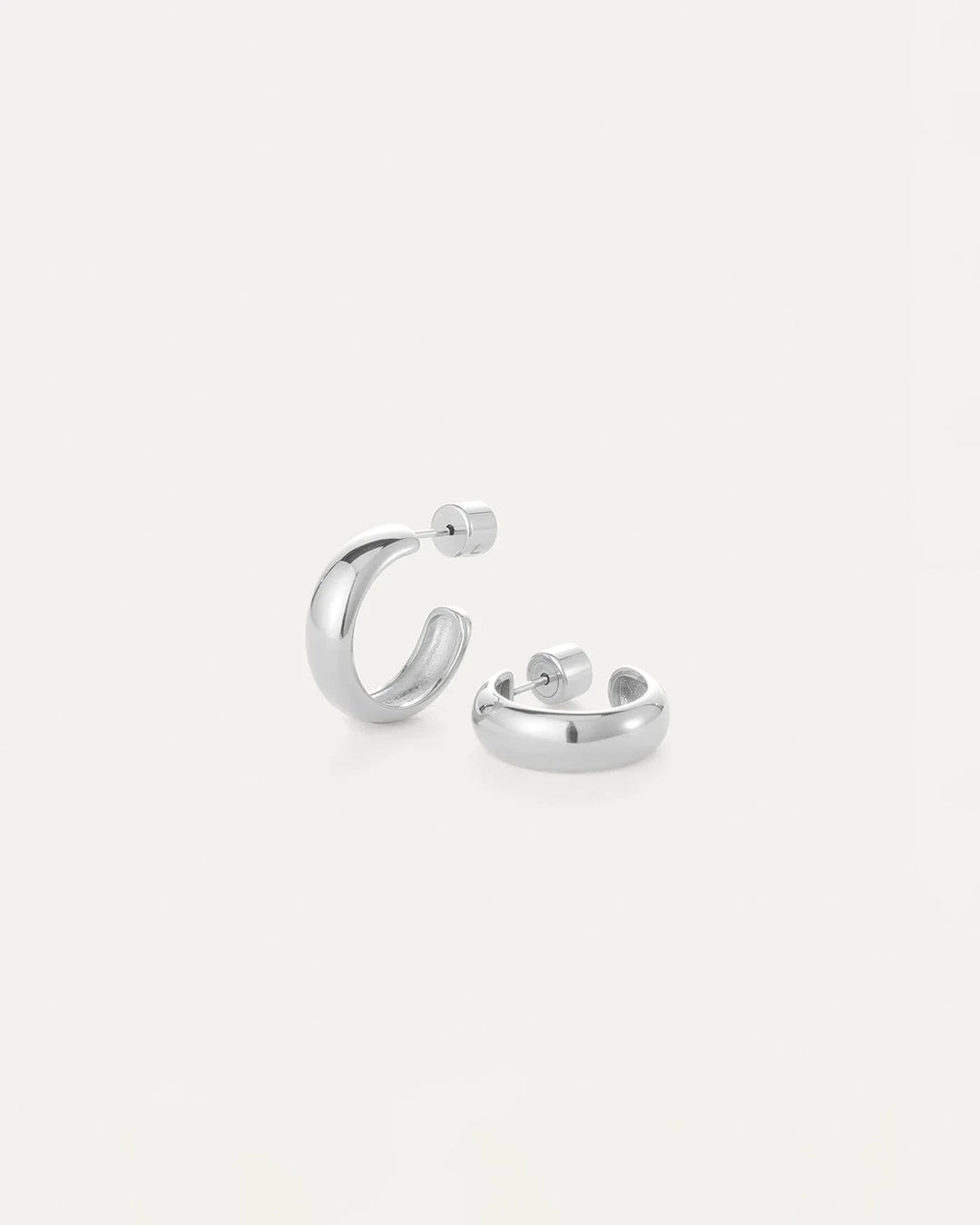 STAPLE HOOPS - SMALL Jewelry JENNY BIRD SILVER 
