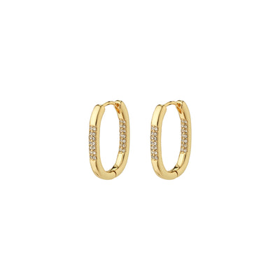 STAR SMALL HOOPS Jewelry PILGRIM GOLD PLATED 