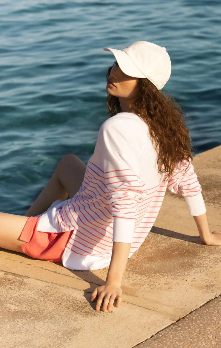 STRIPE V-NECK WEEKENDER SWEATER Z SUPPLY 