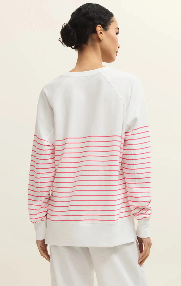 STRIPE V-NECK WEEKENDER SWEATER Z SUPPLY 