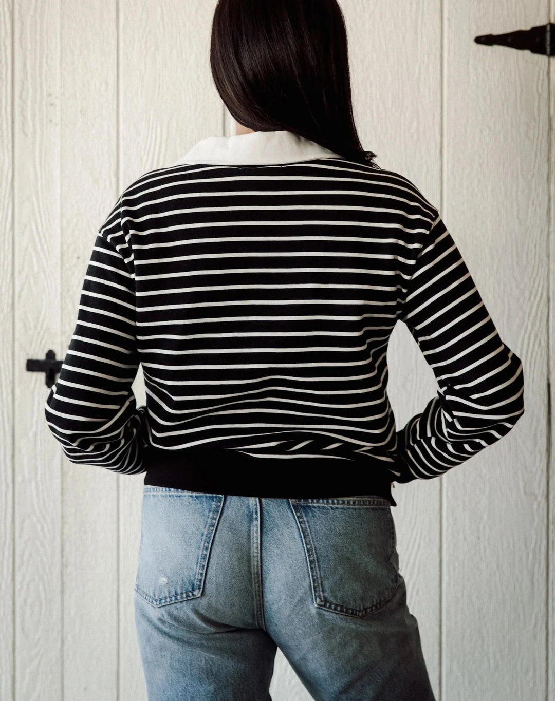 STRIPED RUGBY SWEATER SWEATER BRUNETTE THE LABEL 