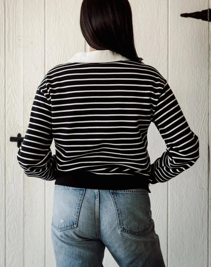 STRIPED RUGBY SWEATER SWEATER BRUNETTE THE LABEL 