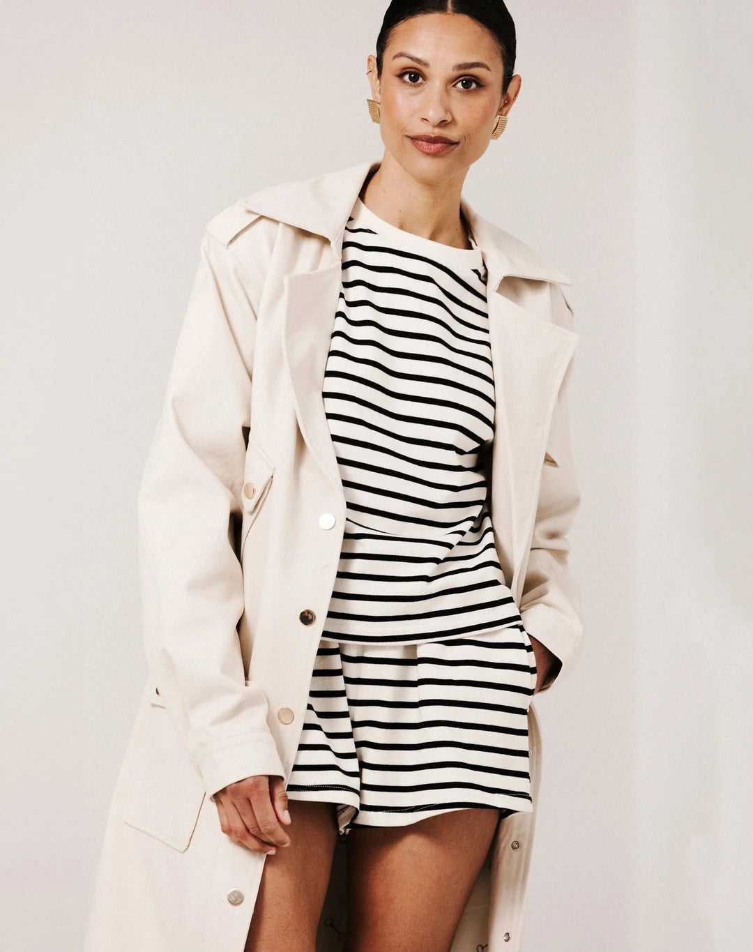 STRIPED T-SHIRT T-Shirt BRUNETTE THE LABEL 