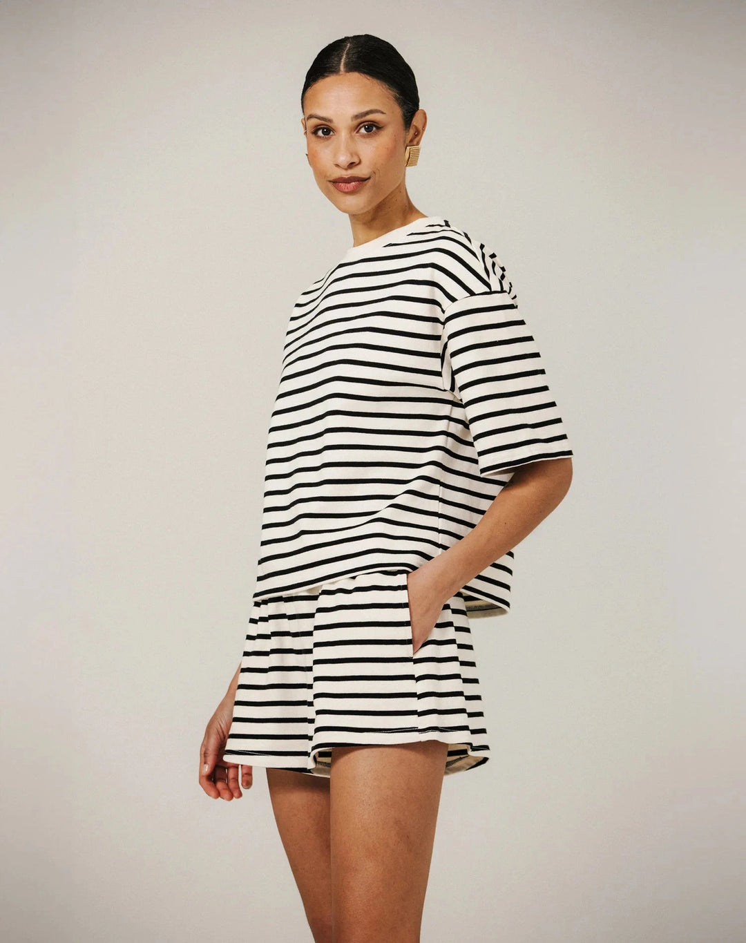 STRIPED T-SHIRT T-Shirt BRUNETTE THE LABEL 