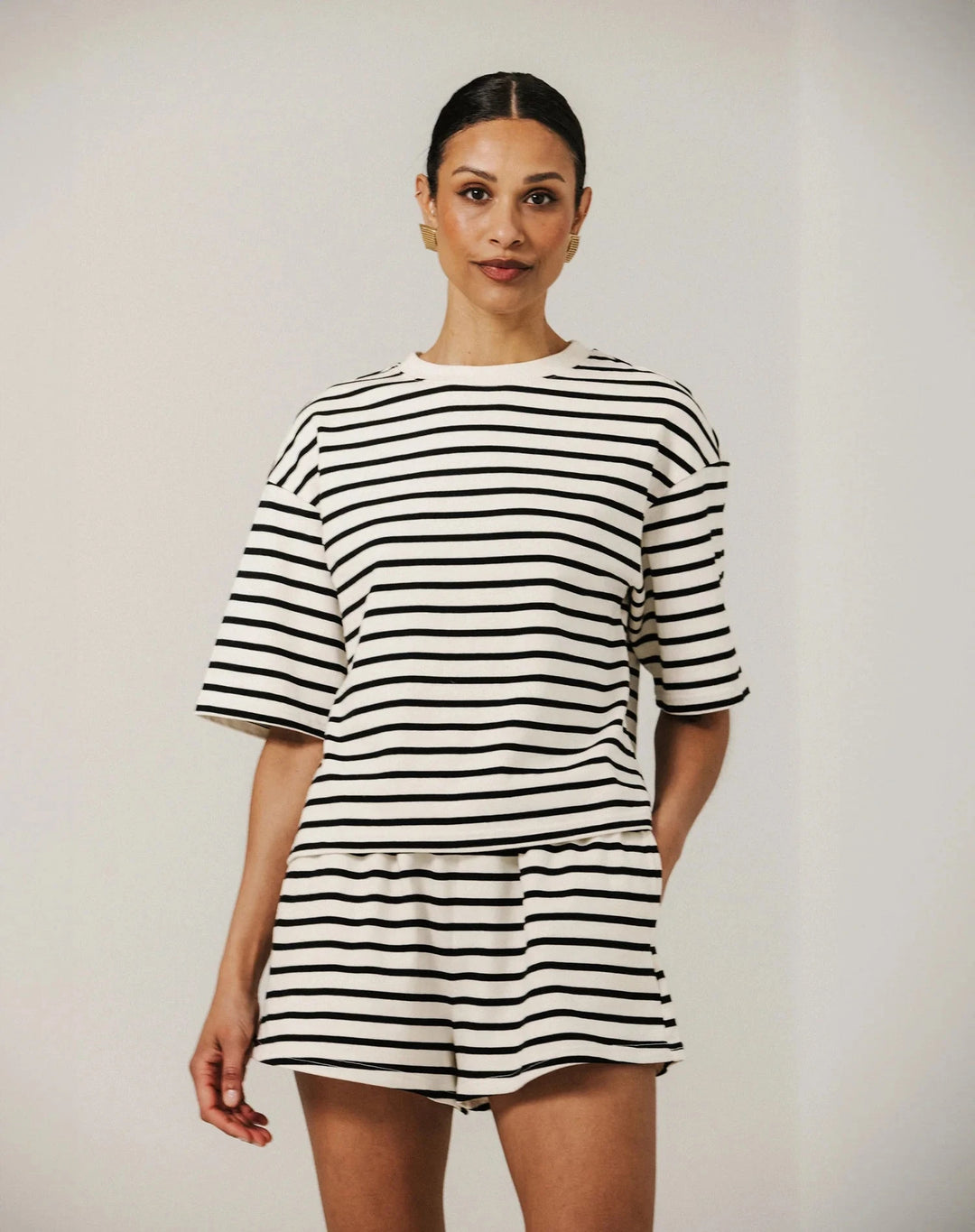 STRIPED T-SHIRT T-Shirt BRUNETTE THE LABEL 