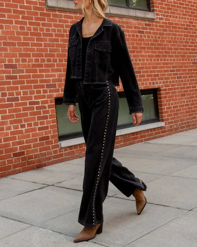 STUDDED VINTAGE JEAN DENIM BELLA DAHL 