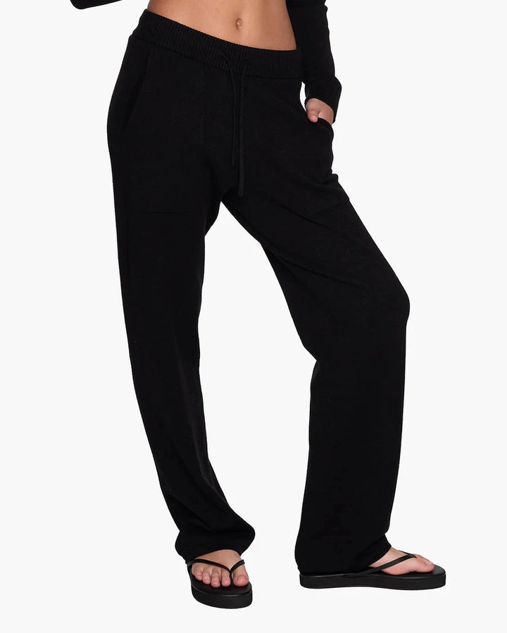 SUNDAY KNIT PANTS Pants TKEES XS BLACK 
