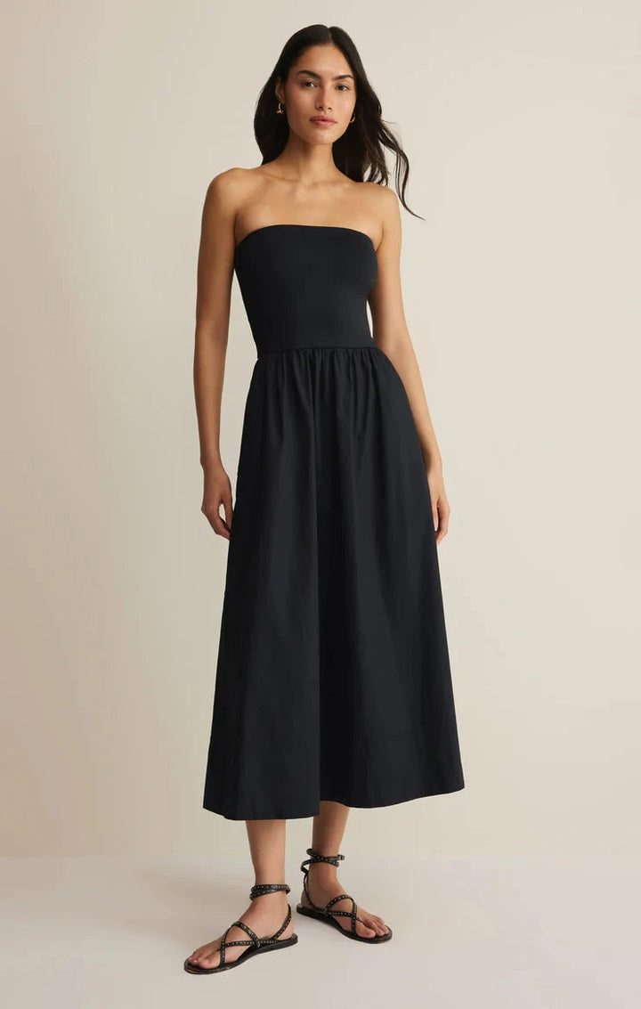 SUNSOUGHT MIDI DRESS Dress Z SUPPLY XS BLACK 