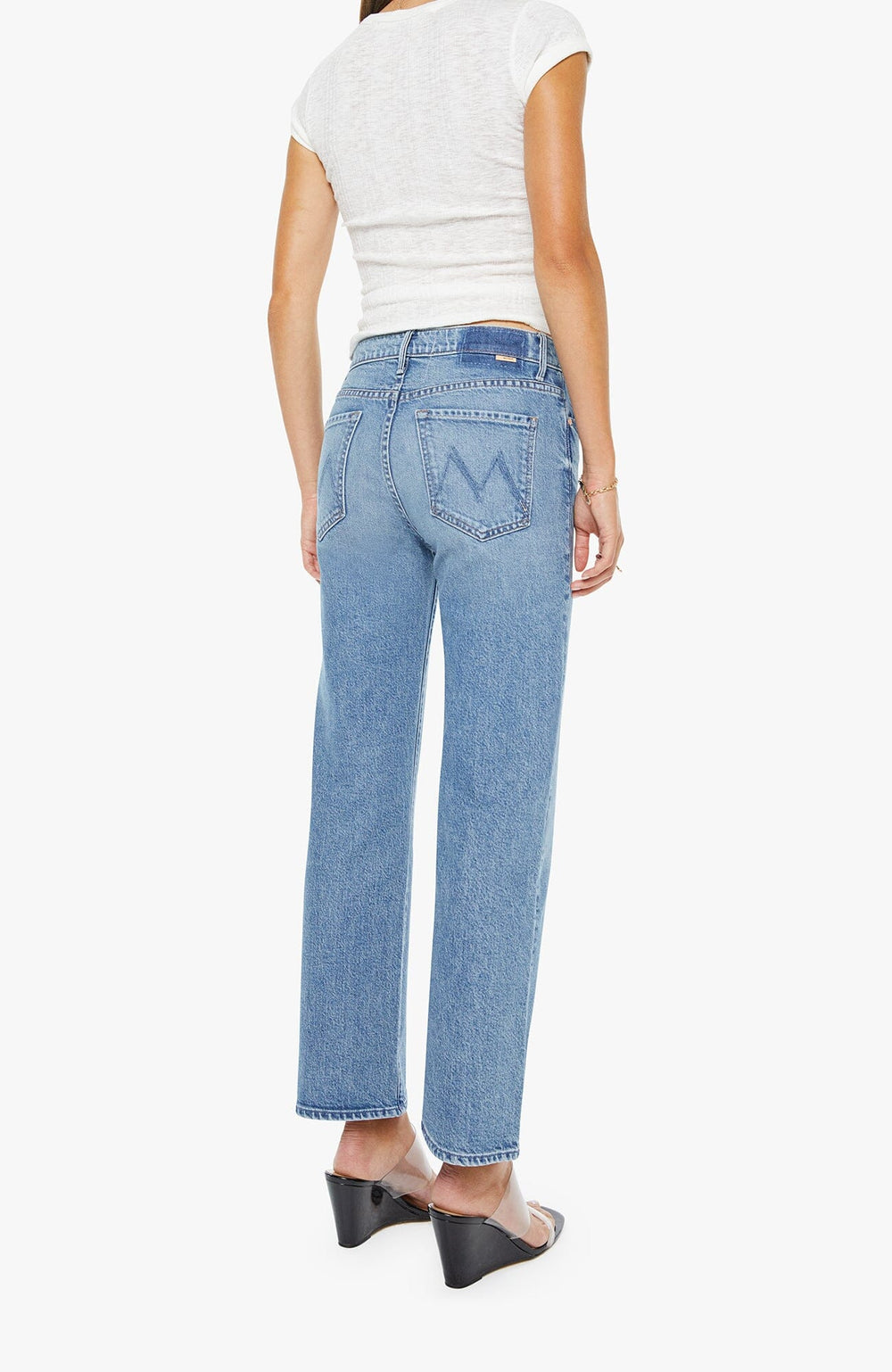 THE KICK IT ANKLE - BIRDS GONE WILD Denim Mother 
