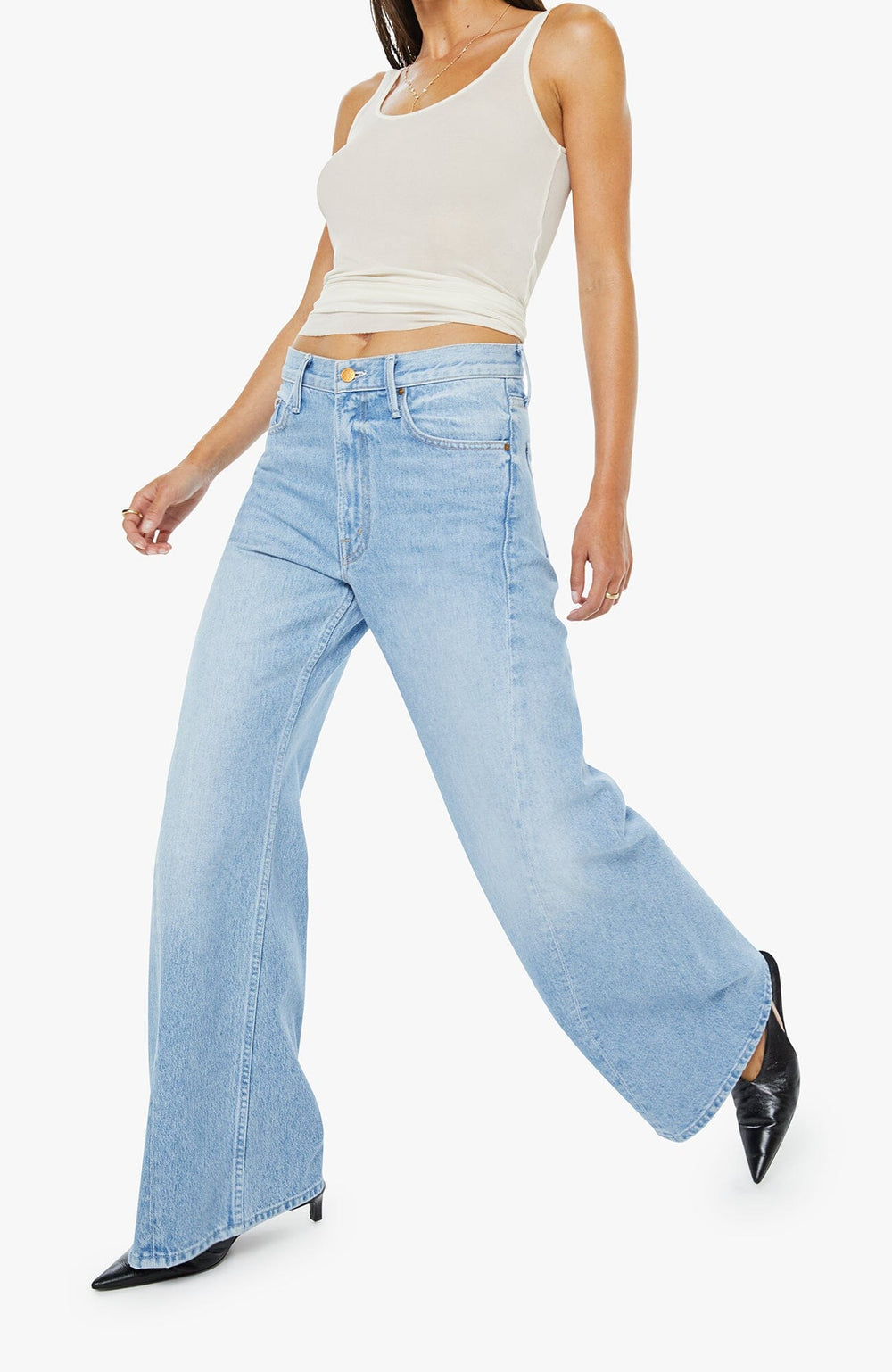 THE LEMON TWIST SNEAK - MUNCHIES DENIM Mother 