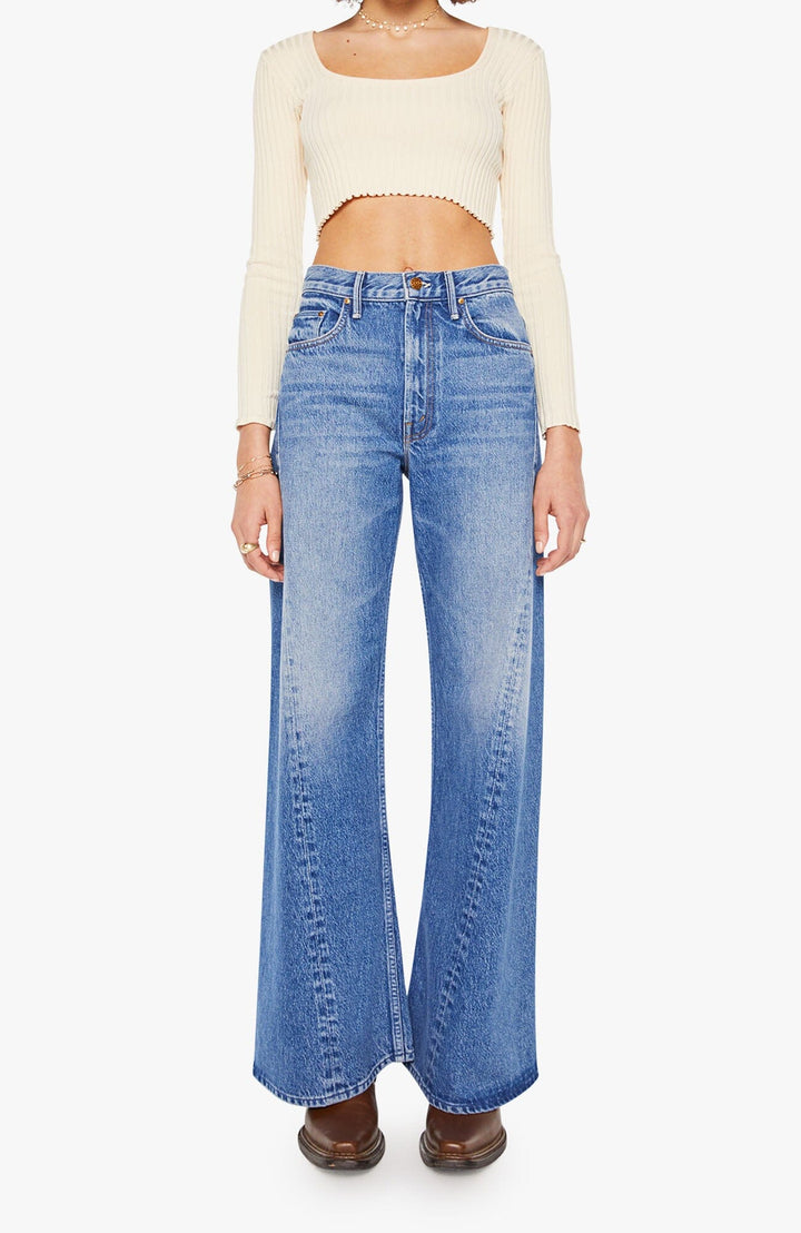 THE LEMON TWIST SNEAK - ROLLING IN THE DOUGH denim Mother 