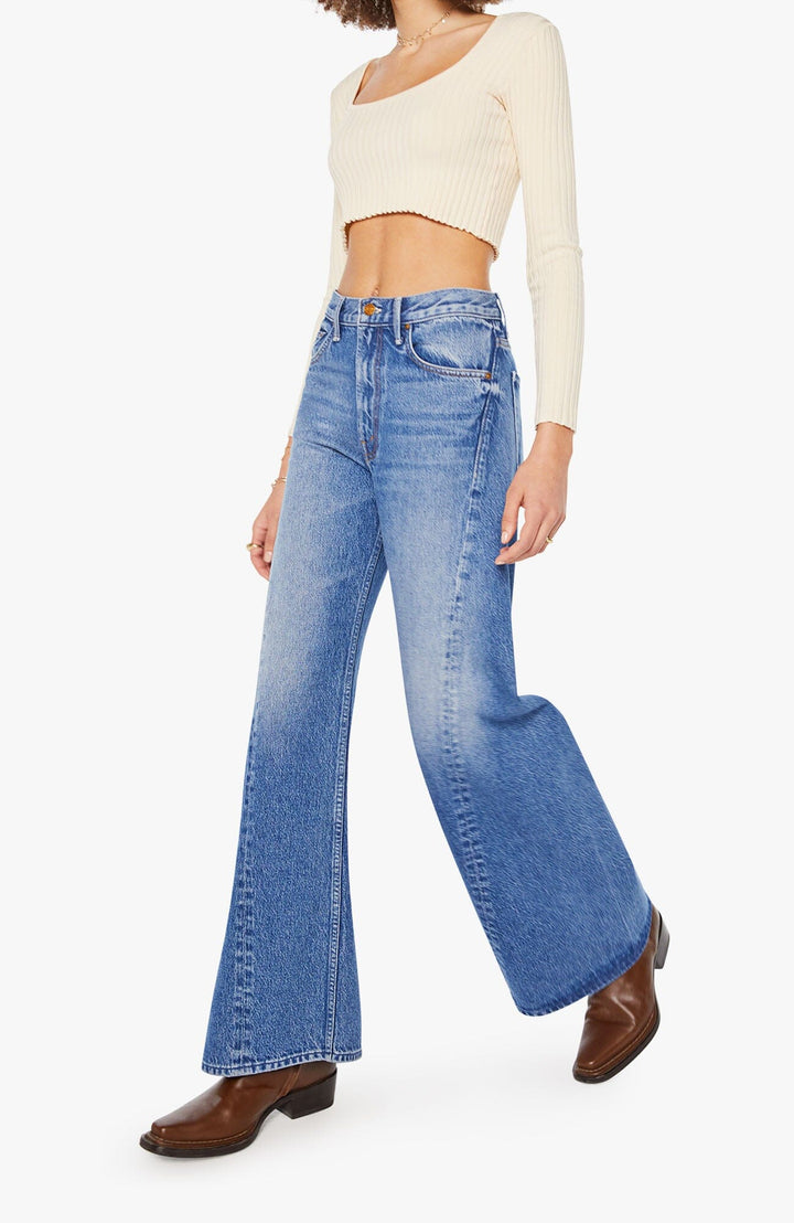 THE LEMON TWIST SNEAK - ROLLING IN THE DOUGH denim Mother 