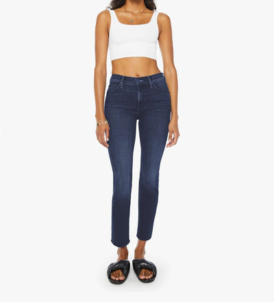 THE MID RISE DAZZLER ANKLE - CHIP ON MY SHOULDER DENIM Mother 