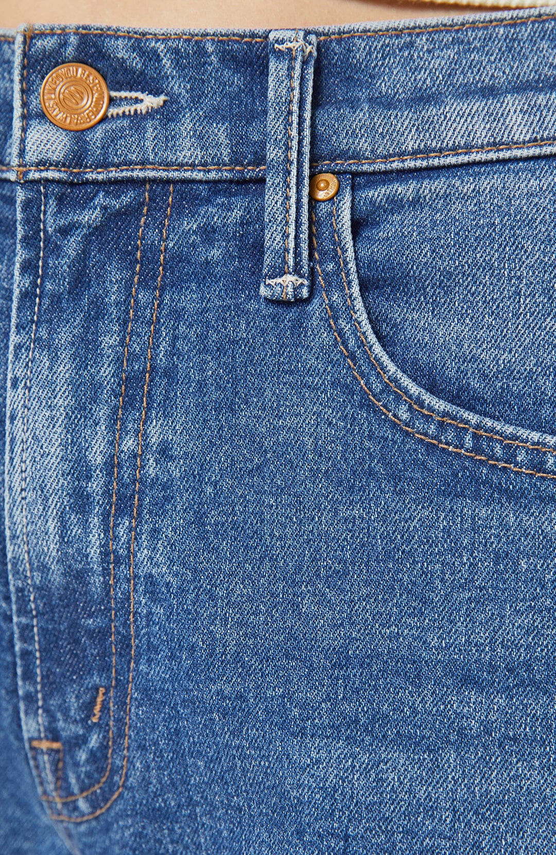 THE MID RISE LASSO HEEL - KNICK KNACK PADDY WHACK DENIM Mother 