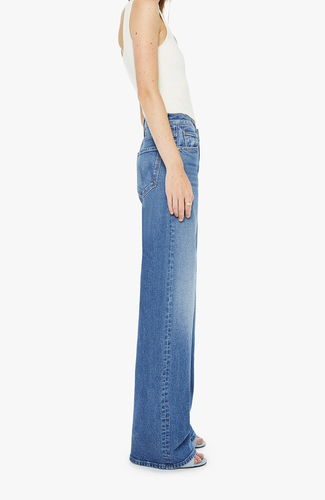 THE MID RISE LASSO HEEL - KNICK KNACK PADDY WHACK DENIM Mother 