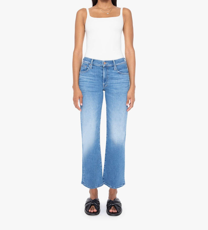 THE MID RISE RAMBLER ZIP ANKLE - OUT OF THE BLUE Denim Mother 