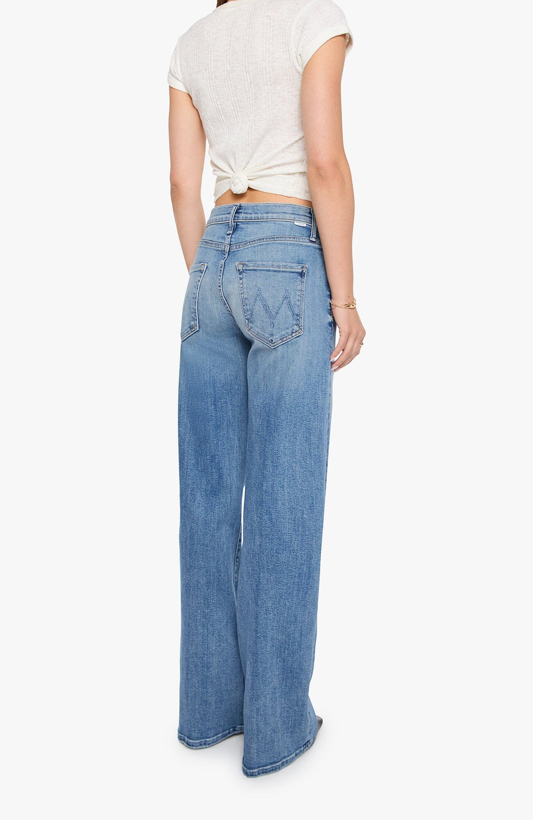 THE MIDRISE LASSO SNEAK - MOVE TO THE GROOVE DENIM Mother 