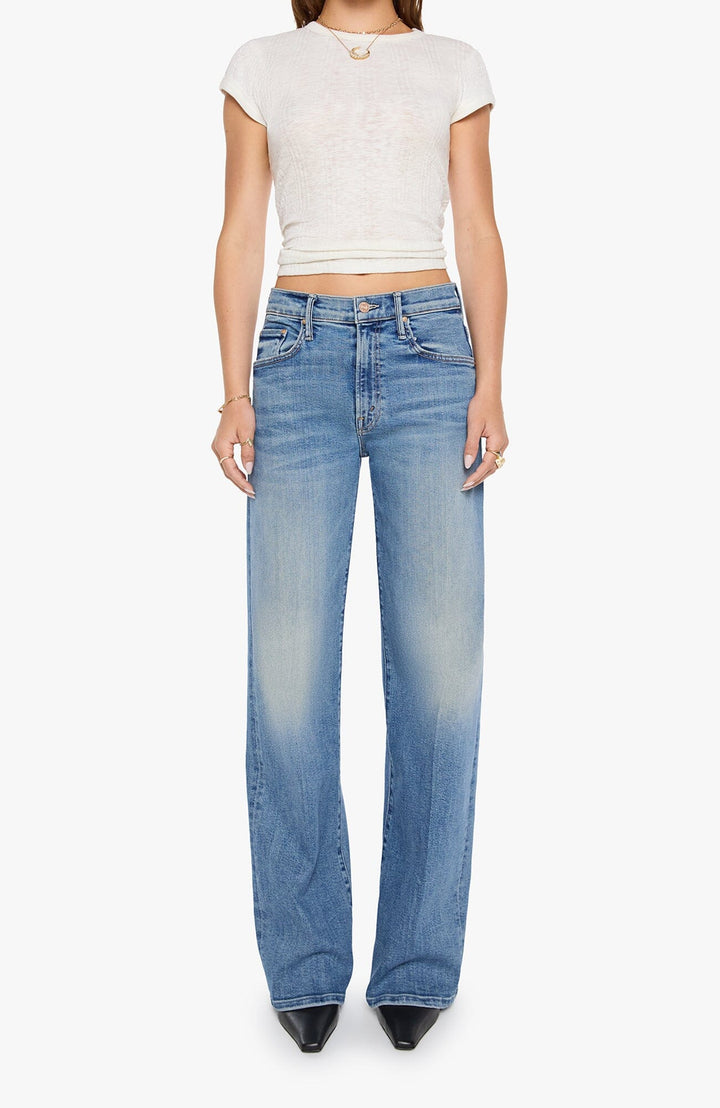 THE MIDRISE LASSO SNEAK - MOVE TO THE GROOVE DENIM Mother 