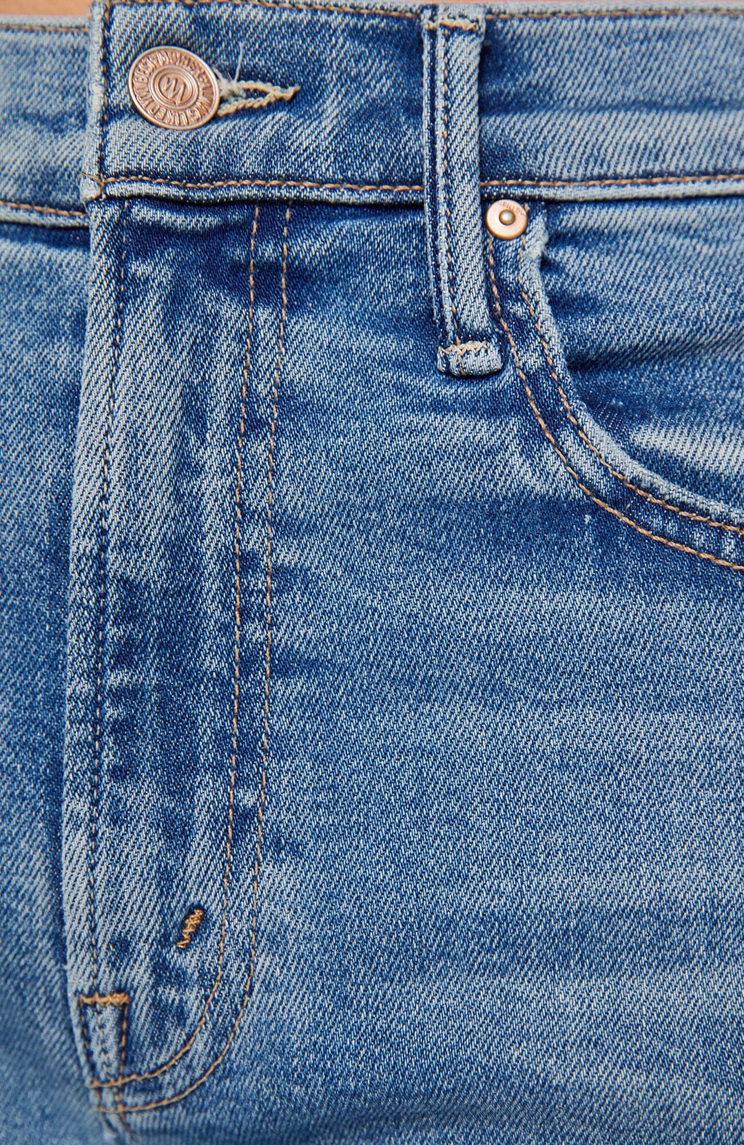 THE MIDRISE LASSO SNEAK - MOVE TO THE GROOVE DENIM Mother 