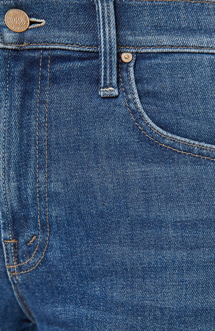 THE MIDRISE RAMBLER ZIP ANKLE - CATCH MY DRIFT Denim Mother 