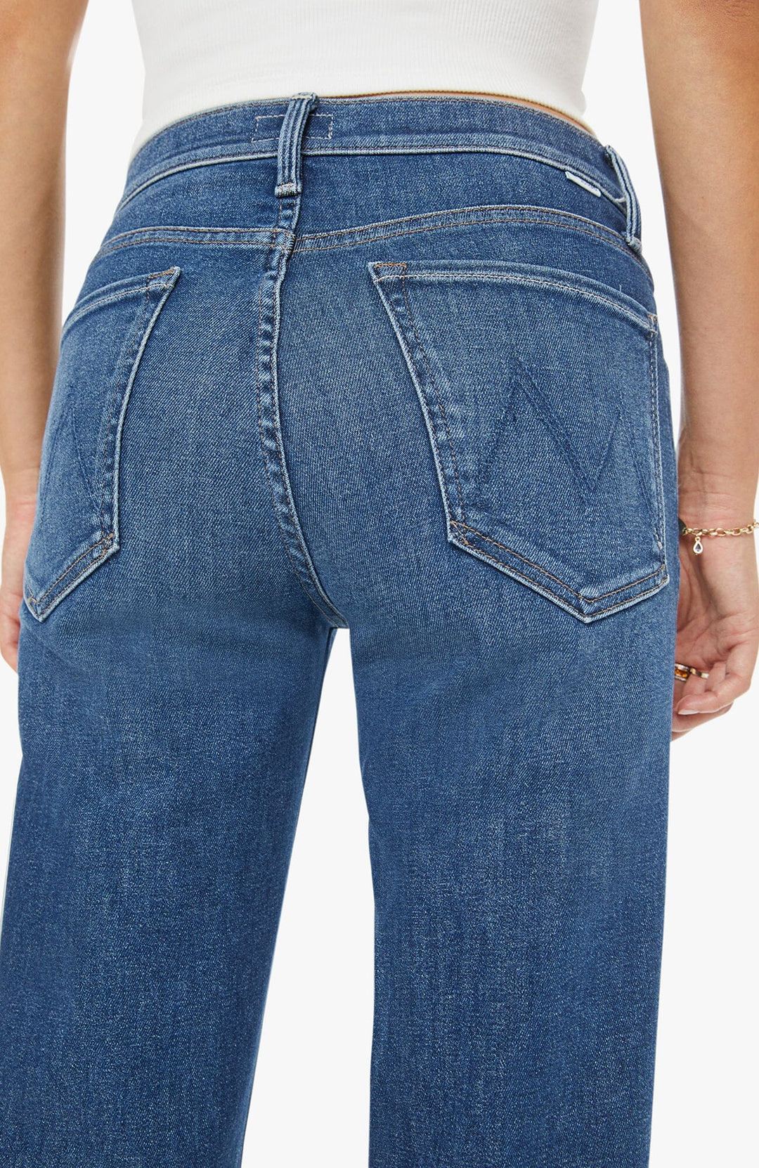 THE MIDRISE RAMBLER ZIP ANKLE - CATCH MY DRIFT Denim Mother 