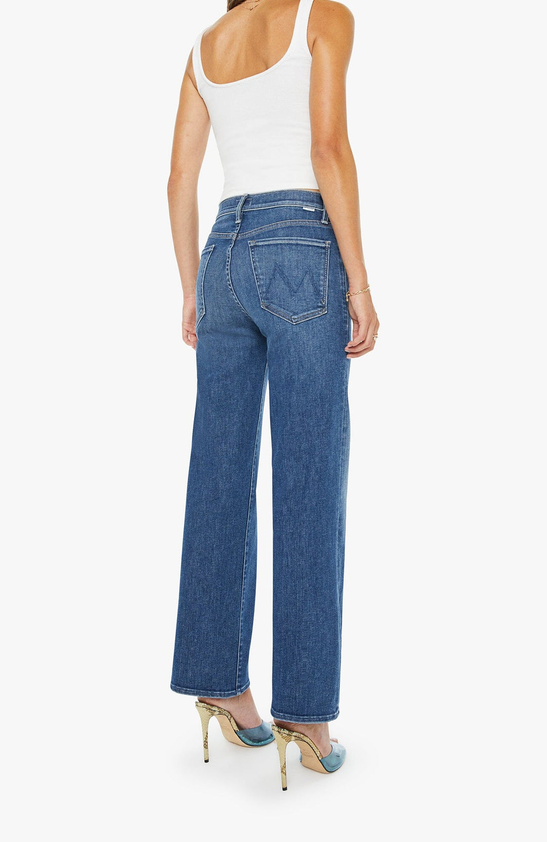 THE MIDRISE RAMBLER ZIP ANKLE - CATCH MY DRIFT Denim Mother 