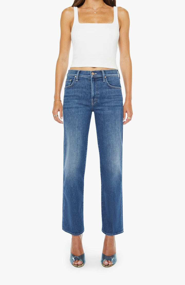 THE MIDRISE RAMBLER ZIP ANKLE - CATCH MY DRIFT Denim Mother 