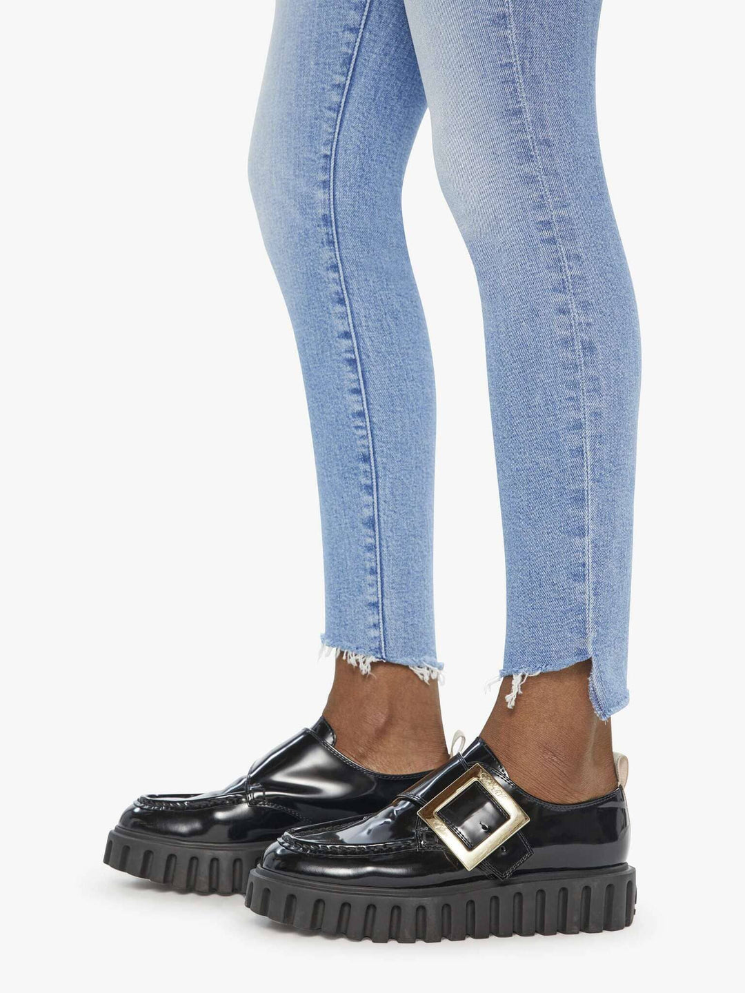 THE STUNNER STEP ANKLE FRAY - TAROT TIME denim Mother 