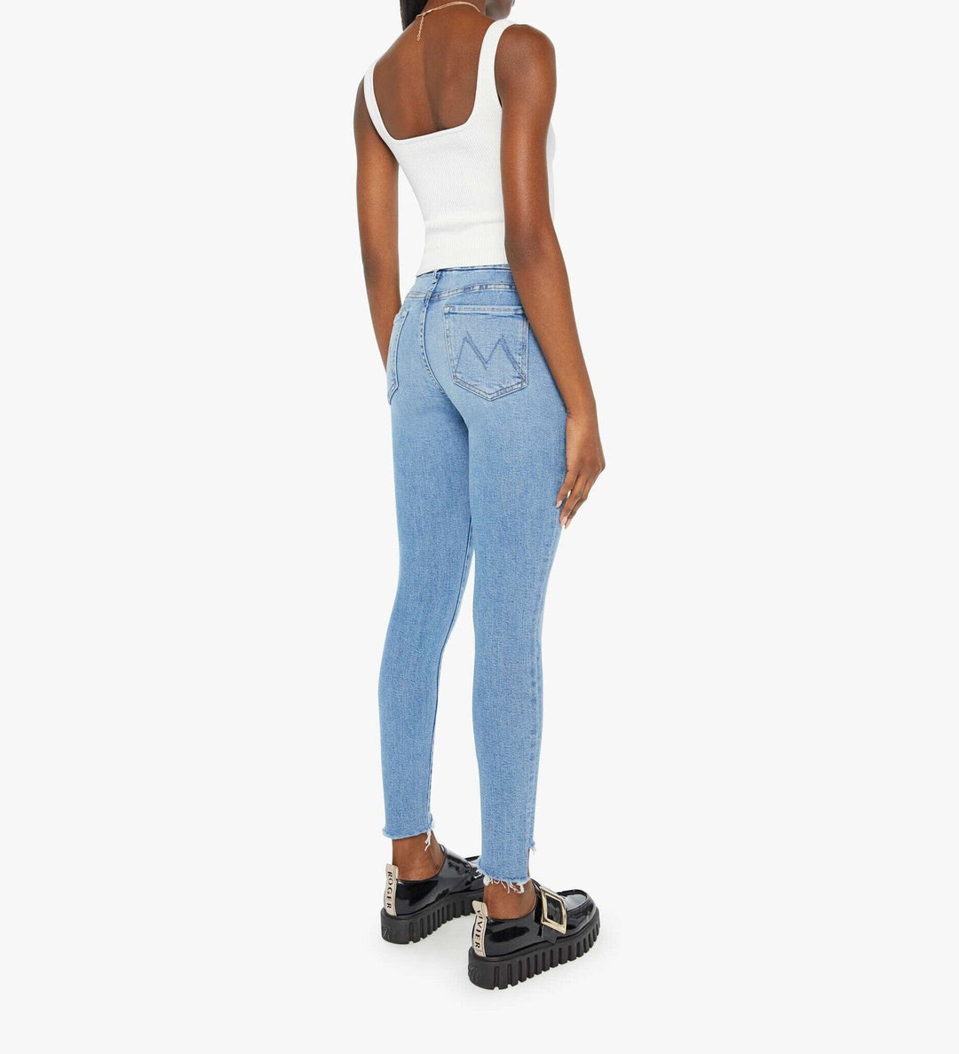 THE STUNNER STEP ANKLE FRAY - TAROT TIME denim Mother 