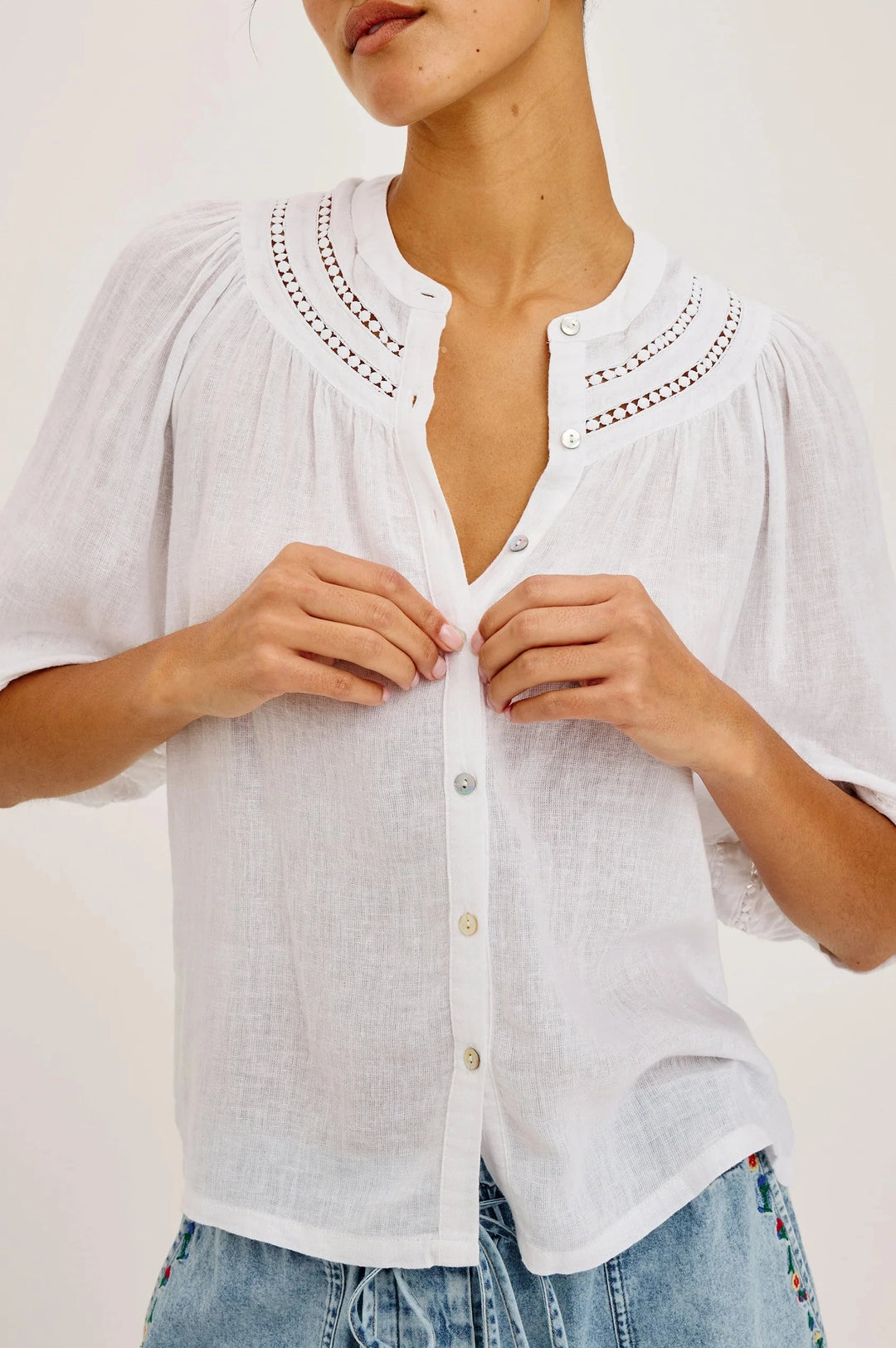 THEIA SHIRT TOP RAILS 