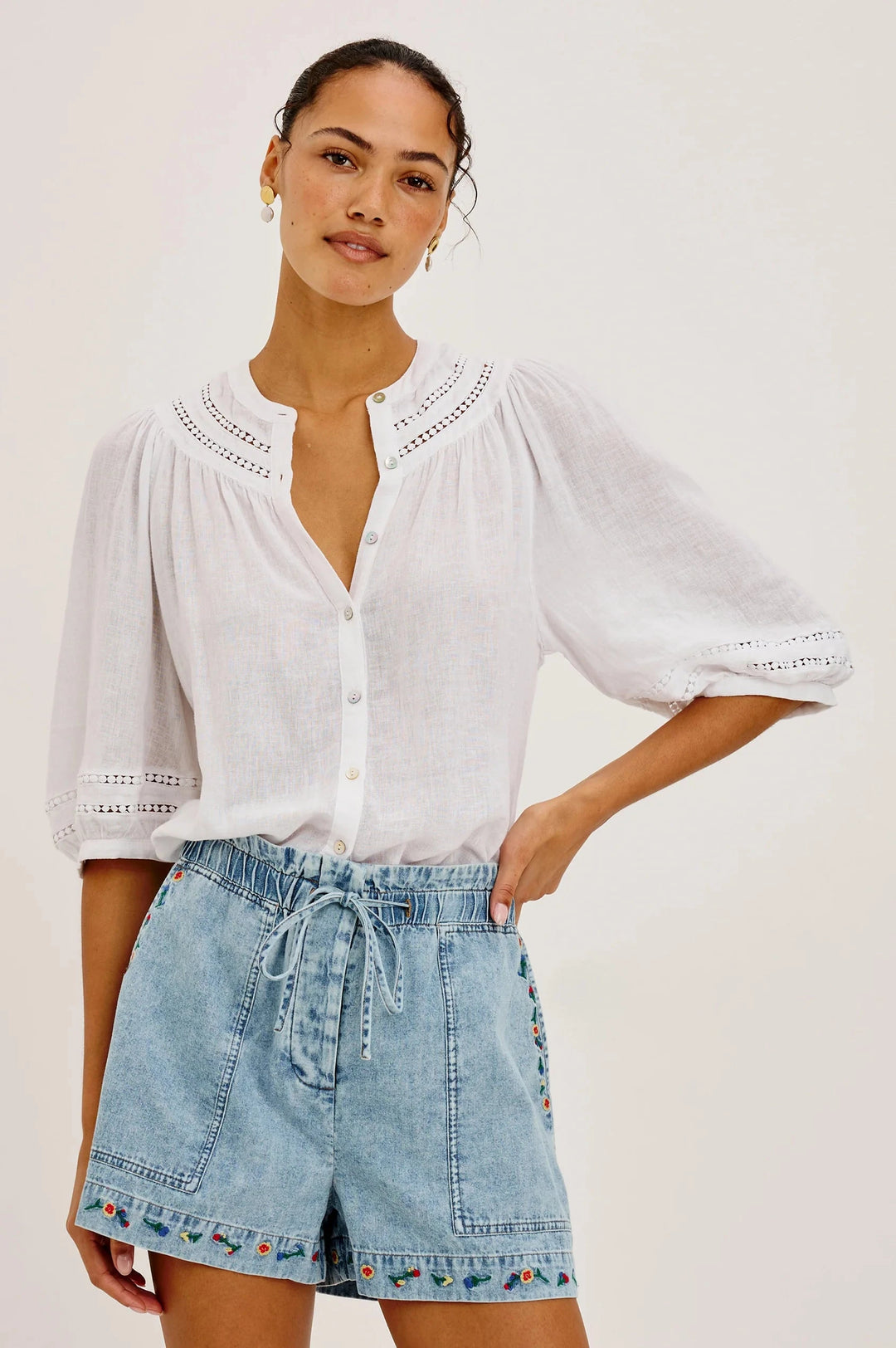 THEIA SHIRT TOP RAILS 