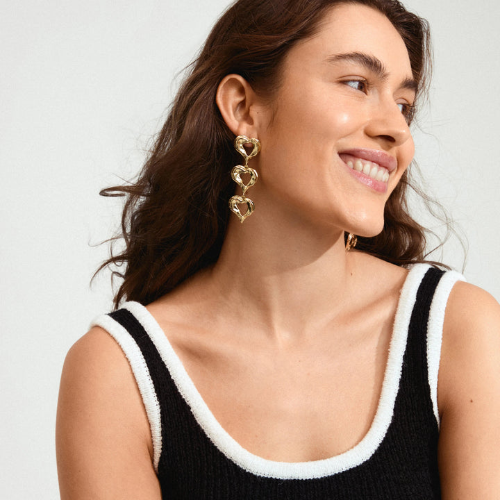 TIDE 3HEART EARRINGS 320 PILGRIM 