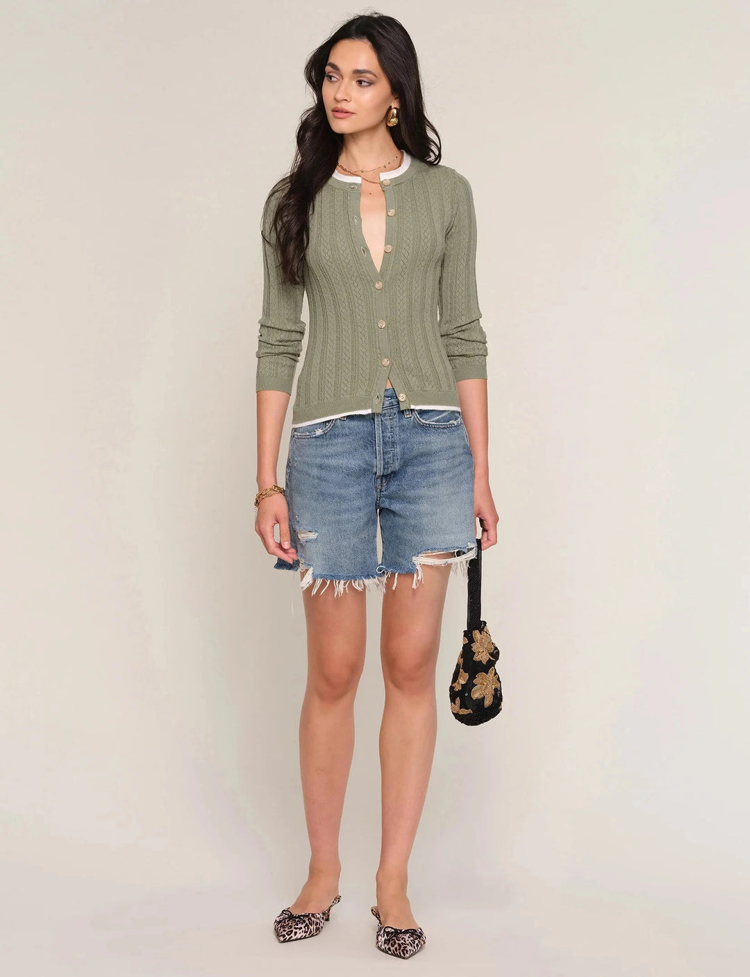 TOMMY CARDI SWEATER HEARTLOOM 