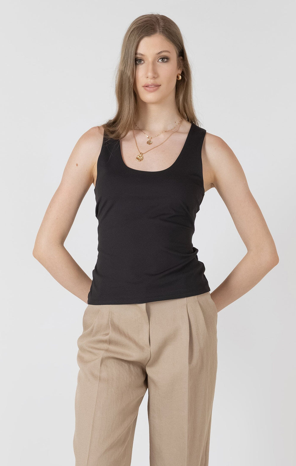 TONI TANK TOP BLACK TAPE XS BLACK 