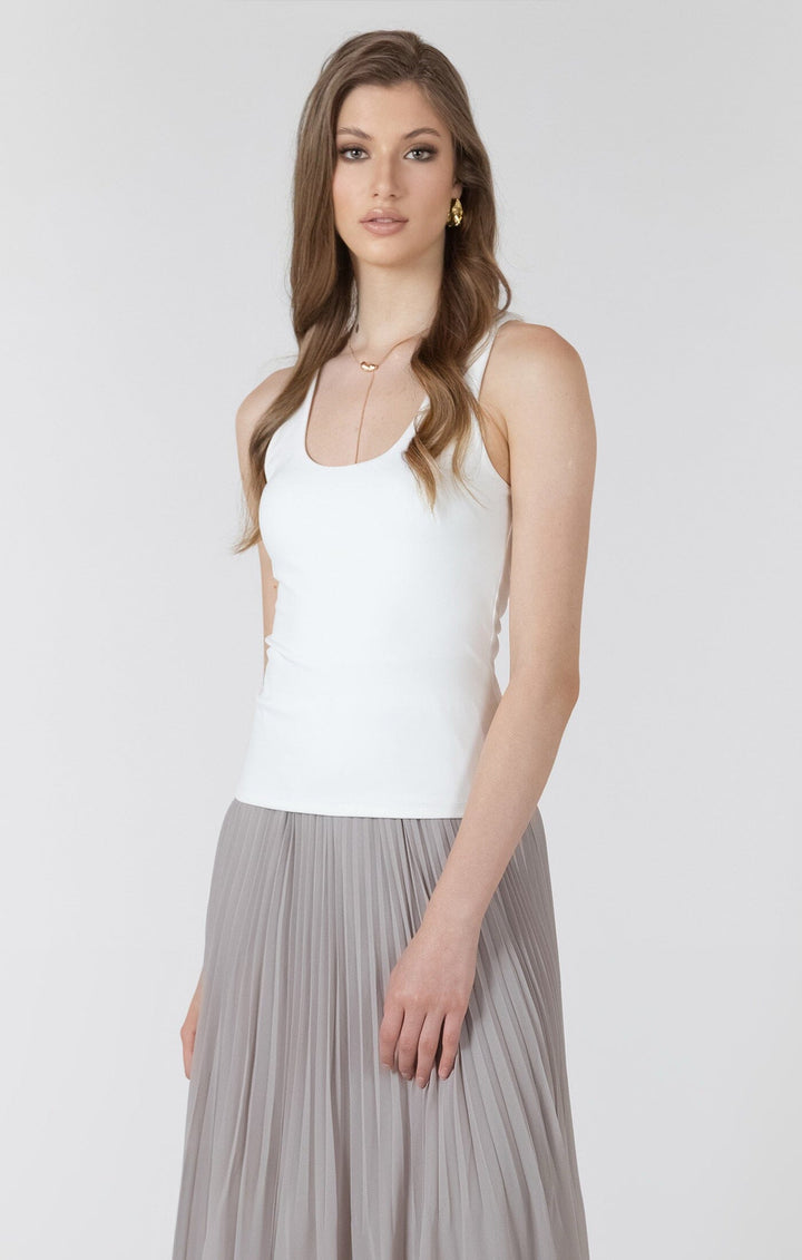 TONI TANK TOP BLACK TAPE XS WHITE 