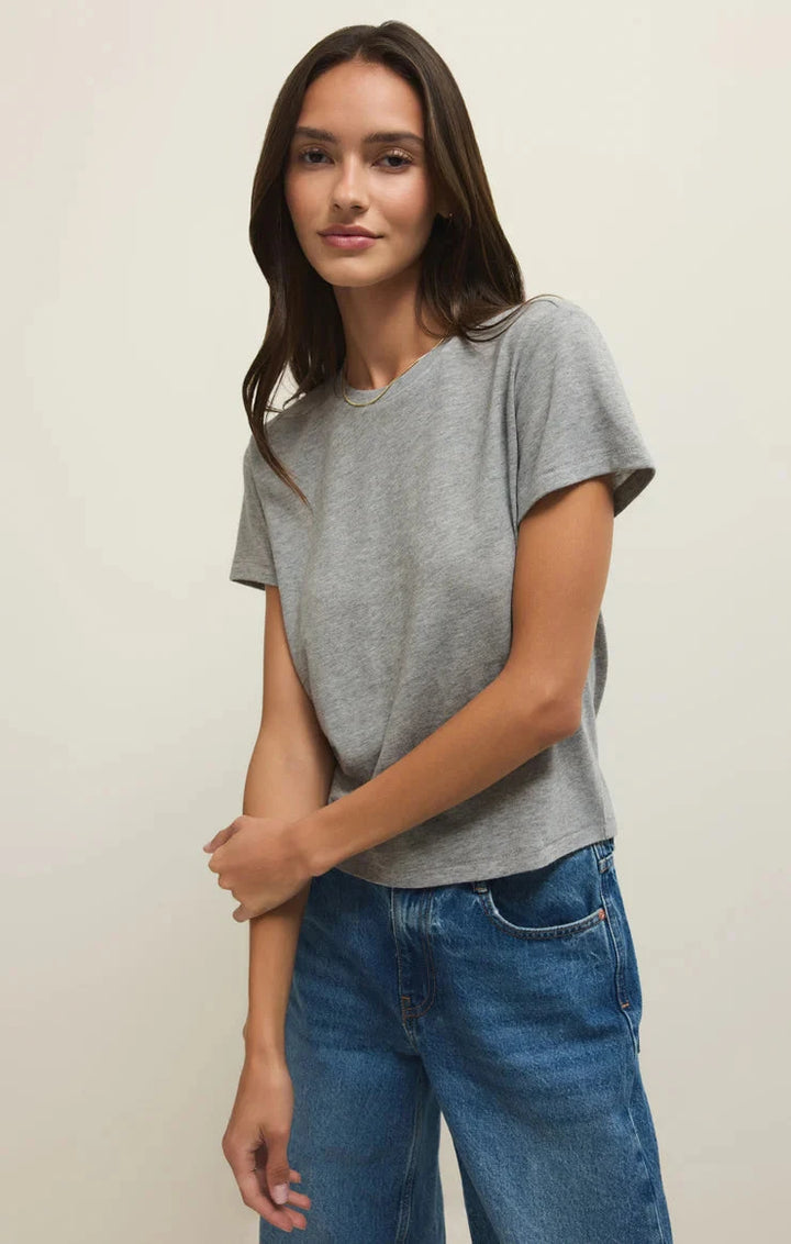TOURIST KNIT JERSEY TEE T-Shirt Z SUPPLY XS CLASSIC HEATHER GREY 